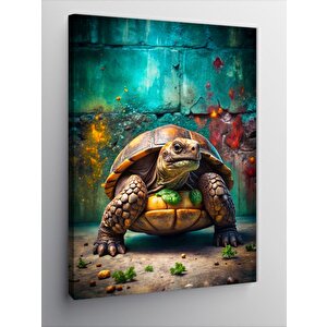 Kanvas Tablo Kaplumbağalar  Ve Şehir 70x100 cm