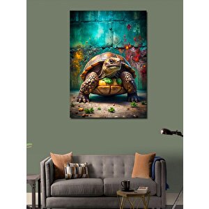 Kanvas Tablo Kaplumbağalar  Ve Şehir 70x100 cm