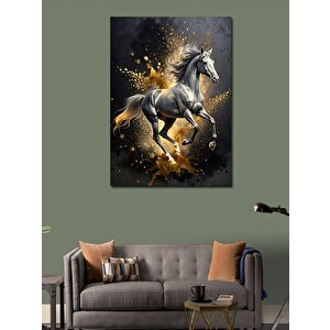 Kanvas Tablo Beyaz At 100x140 cm