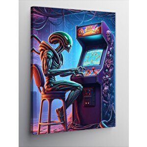 Kanvas Tablo Alien Ve Atari 100x140 cm
