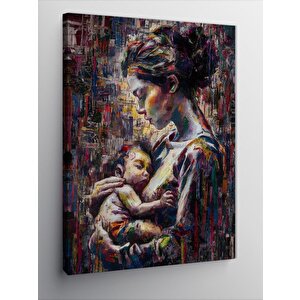 Kanvas Tablo Anne Ve Bebeği 100x140 cm