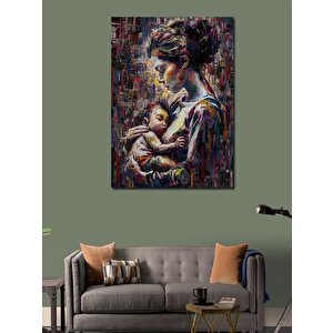 Kanvas Tablo Anne Ve Bebeği 100x140 cm