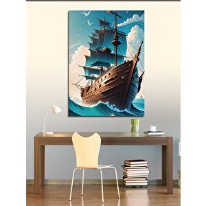 Kanvas Tablo Yelkenli Gemi 70x100 cm