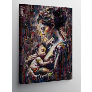 Kanvas Tablo Anne Ve Bebeği 50x70 cm