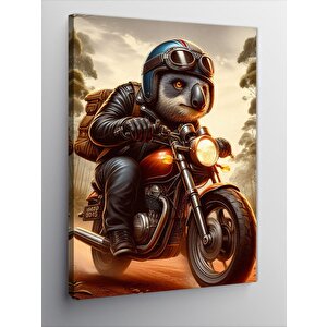 Kanvas Tablo Koala Yollarda Motorla 50x70 cm