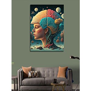 Kanvas Tablo Sürreal İnsan Beyni 70x100 cm