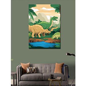 Kanvas Tablo Dinazorlar Ve Tabiat 70x100 cm