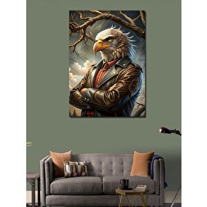 Kanvas Tablo Beyaz Başlı Beyefendi Kartal 70x100 cm