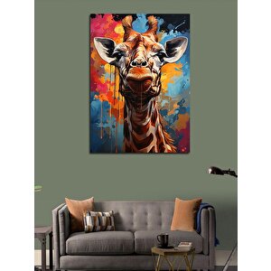 Kanvas Tablo Renkli Zürafa Kafası 50x70 cm
