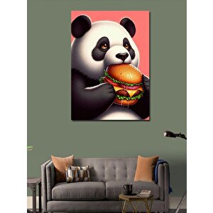 Kanvas Tablo Hamburger Yem Panda 70x100 cm