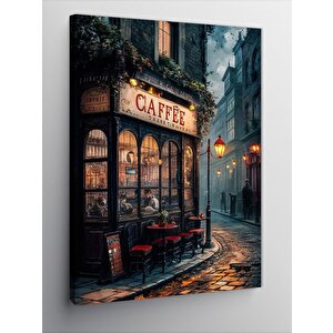 Kanvas Tablo Yol Kenarındaki Kafe 100x140 cm