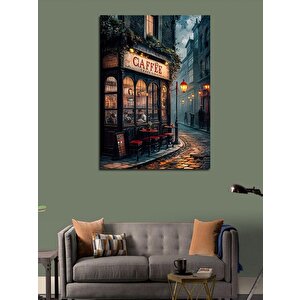 Kanvas Tablo Yol Kenarındaki Kafe 100x140 cm