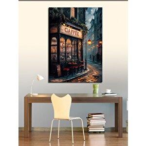 Kanvas Tablo Yol Kenarındaki Kafe 100x140 cm