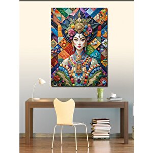 Kanvas Tablo Renkli  Kıyafetli Soyut Kalın 100x140 cm