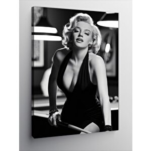 Kanvas Tablo Bilardo Oynayan Marilyn Monroe 50x70 cm