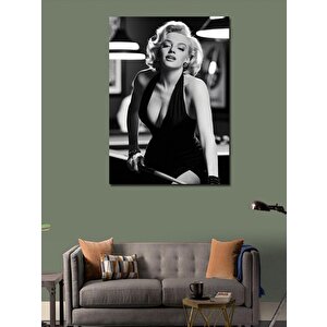 Kanvas Tablo Bilardo Oynayan Marilyn Monroe 100x140 cm
