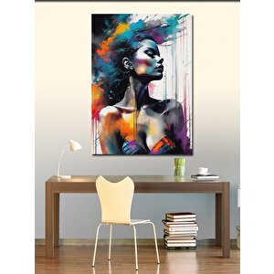 Kanvas Tablo Renkli Soyut Kadın 50x70 cm