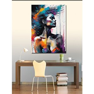 Kanvas Tablo Renkli Soyut Kadın 70x100 cm