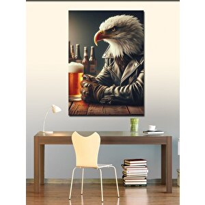 Kanvas Tablo Bardaki Beyaz Kartal 100x140 cm