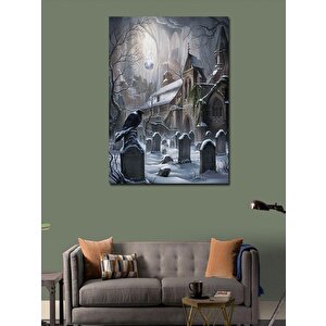 Kanvas Tablo Karga Ve Mezarlık 50x70 cm