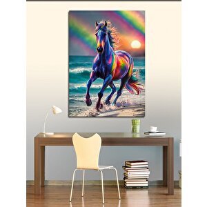 Kanvas Tablo Renkli At 70x100 cm