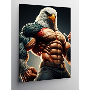Kanvas Tablo Vücut Çalışan Kartal 100x140 cm