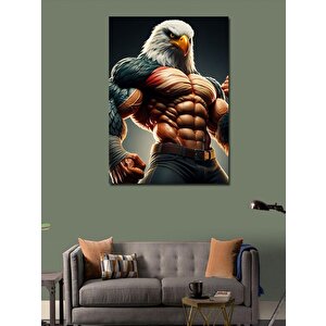 Kanvas Tablo Vücut Çalışan Kartal 100x140 cm