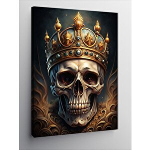 Kanvas Tablo Kral Tacı Ve Kurukafa 70x100 cm