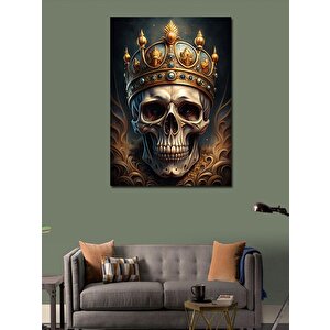 Kanvas Tablo Kral Tacı Ve Kurukafa 70x100 cm