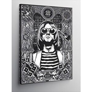 Kanvas Tablo Nirvana Müzik Grubu Kurt Cobain 70x100 cm