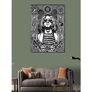 Kanvas Tablo Nirvana Müzik Grubu Kurt Cobain 50x70 cm