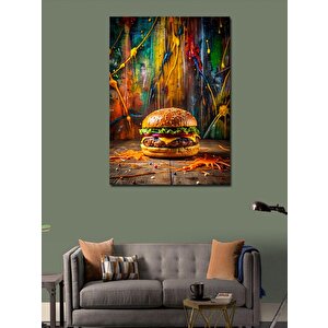 Kanvas Tablo Hamburger 100x140 cm