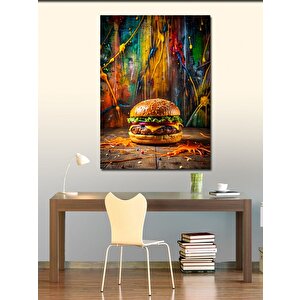 Kanvas Tablo Hamburger 100x140 cm