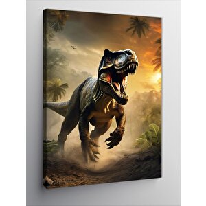 Kanvas Tablo Koşan Dinozor 50x70 cm