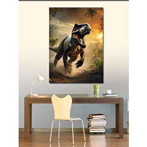 Kanvas Tablo Koşan Dinozor 50x70 cm