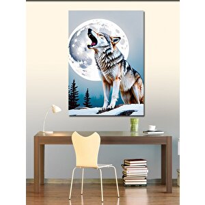 Kanvas Tablo Ay Ve Kurt 100x140 cm