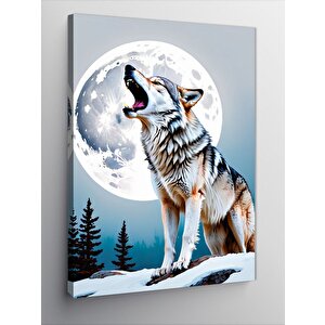 Kanvas Tablo Ay Ve Kurt 70x100 cm
