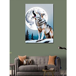 Kanvas Tablo Ay Ve Kurt 70x100 cm