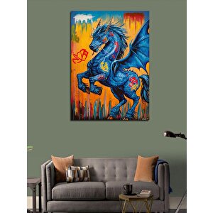 Kanvas Tablo Kanatlı At Pegasus 70x100 cm