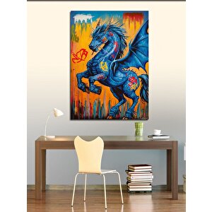 Kanvas Tablo Kanatlı At Pegasus 70x100 cm