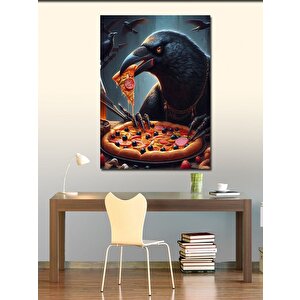 Kanvas Tablo Pizza Yiyen Karga