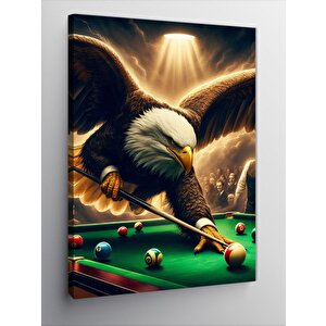 Kanvas Tablo Bilardo Oynayan Kartal 50x70 cm