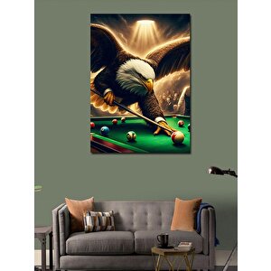 Kanvas Tablo Bilardo Oynayan Kartal 50x70 cm