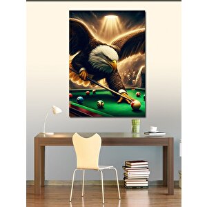 Kanvas Tablo Bilardo Oynayan Kartal 50x70 cm