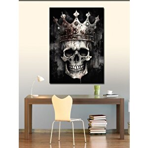 Kanvas Tablo Kral Tacı Ve Kurukafa 100x140 cm
