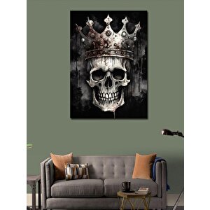 Kanvas Tablo Kral Tacı Ve Kurukafa 50x70 cm