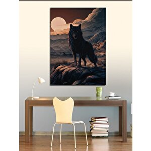Kanvas Tablo Kurt Ve Ay 70x100 cm