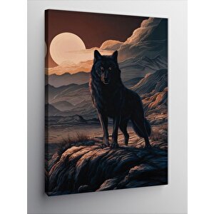 Kanvas Tablo Kurt Ve Ay 100x140 cm