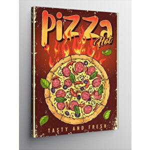Kanvas Tablo Sıcak Pizza 50x70 cm
