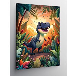 Kanvas Tablo T-rex Dinozor 50x70 cm